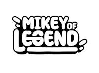 mikey of legend logo on a black background
